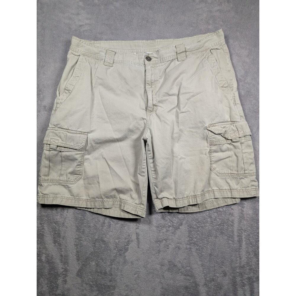 Columbia Cargo Shorts Mens 42 Beige Outdoor Hiking Fishing Adventure Dad